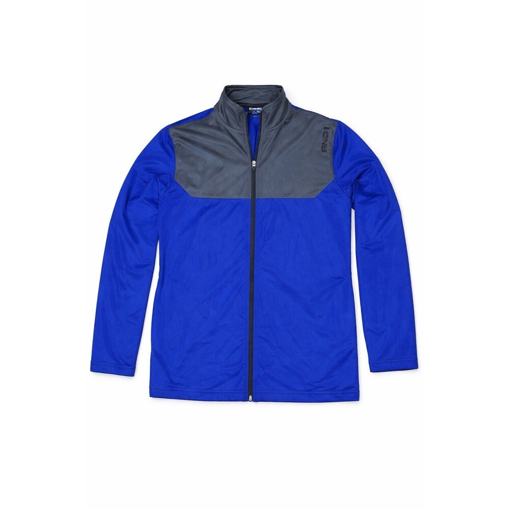 AND1 Mens Track Jacket Large Blue Gray Full Zip Athletic Training Jacket